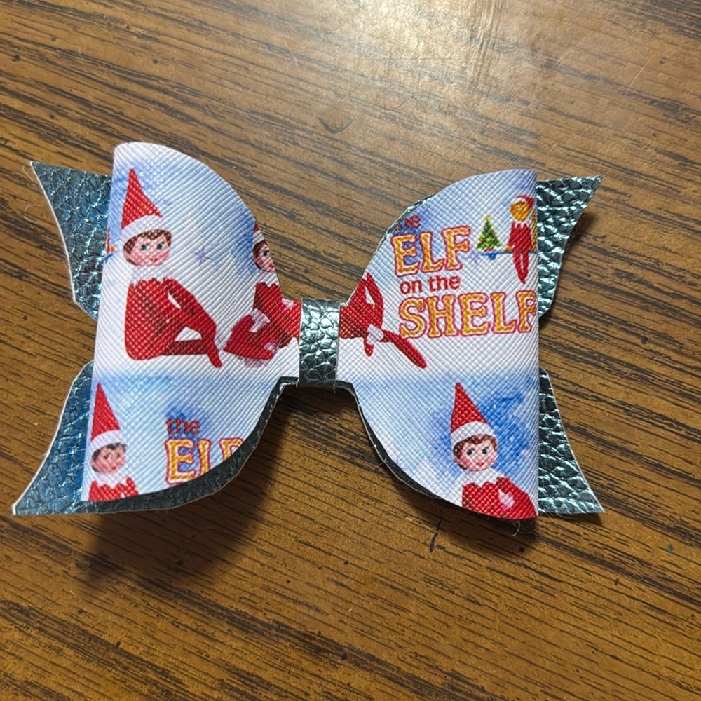 Blue Elf on the shelf Bow